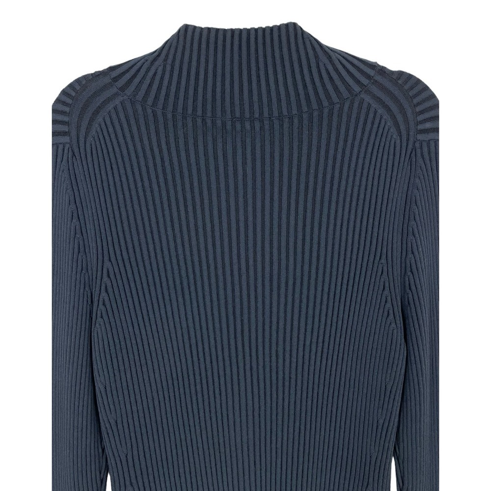 COS Blue Ribbed Stretch Full-Zip Jacket | Large - Picture 6 of 9